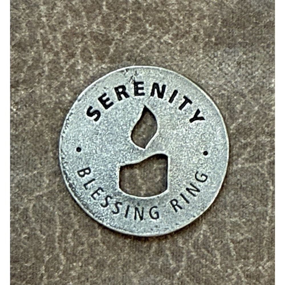 Serenity Blessing Ring Token Charm Peace of Mind Inspirational Spiritual Gift